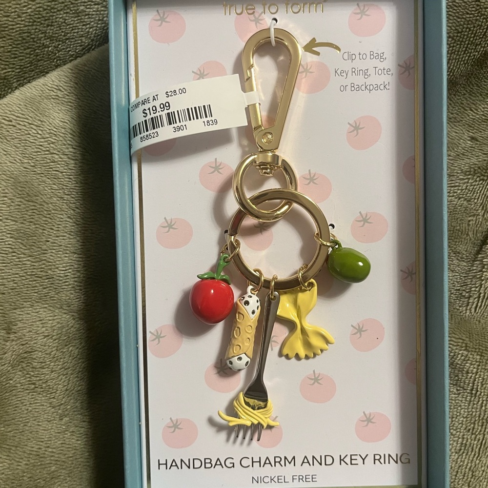 True to Form Italian food Key Ring bag charm